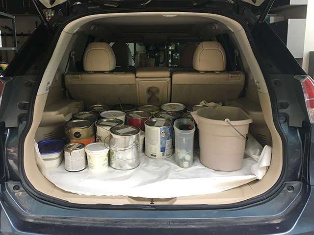 Paint cans to recycle #Purge365